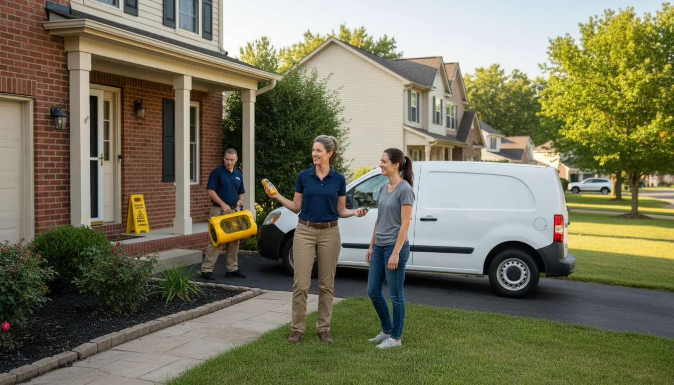 Residential water damage restoration in Moss Point, MS